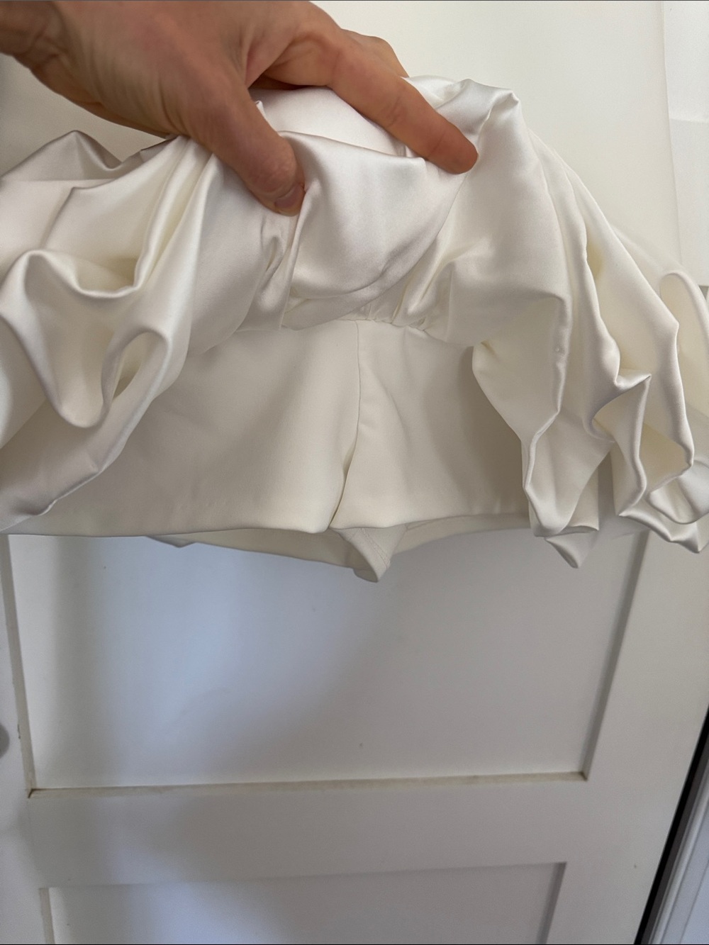 Zara White Sleeveless Mini Dress with Ruffle Hem - Picture 7 of 7